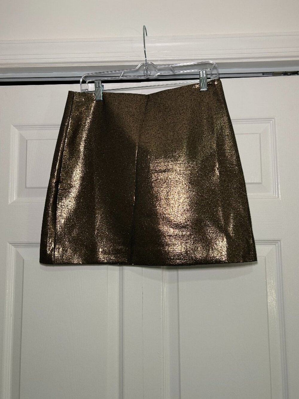 Metallic Textured Mini Skirt